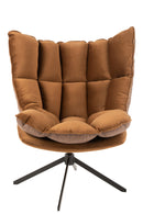 Chair Relax Cushion On Frame Textile/Metal Brown - Majorr