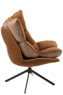 Chair Relax Cushion On Frame Textile/Metal Brown - Majorr