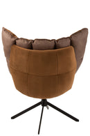 Chair Relax Cushion On Frame Textile/Metal Brown - Majorr