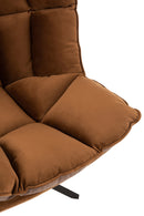 Chair Relax Cushion On Frame Textile/Metal Brown - Majorr