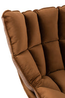 Chair Relax Cushion On Frame Textile/Metal Brown - Majorr
