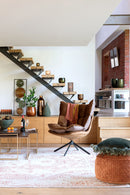 Chair Relax Cushion On Frame Textile/Metal Brown - Majorr