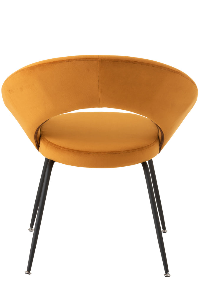 Chair Round Metal/Textile Ochre - Majorr