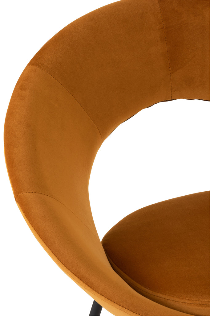 Chair Round Metal/Textile Ochre - Majorr