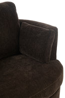 Chair Swivel Poplar Wood/Foam Dark Brown - Majorr