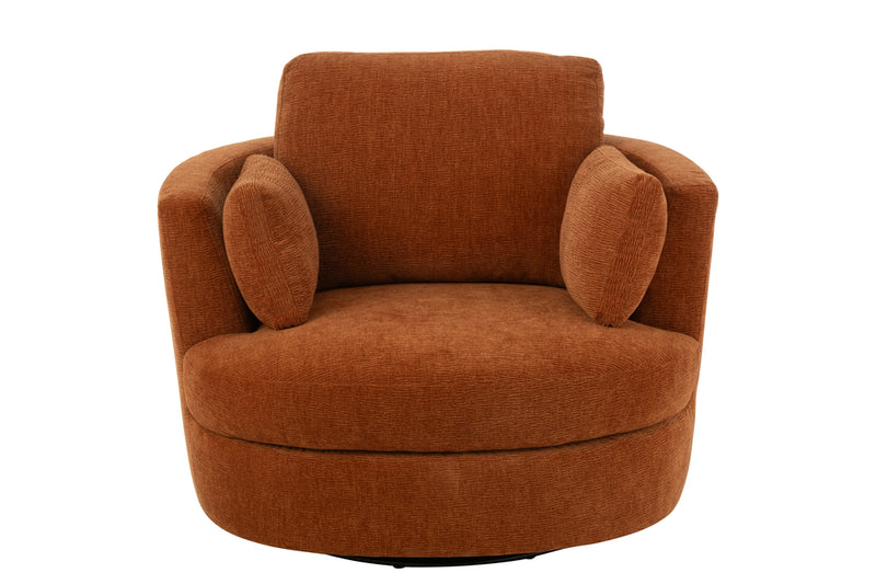 Chair Swivel Poplar Wood/Foam Rusty - Majorr