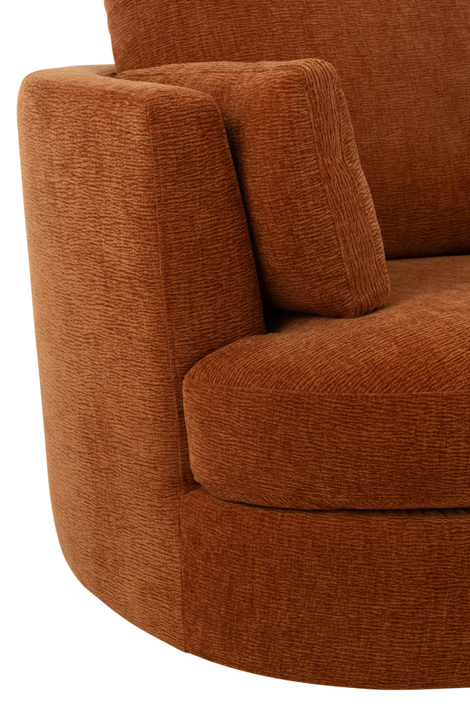 Chair Swivel Poplar Wood/Foam Rusty - Majorr