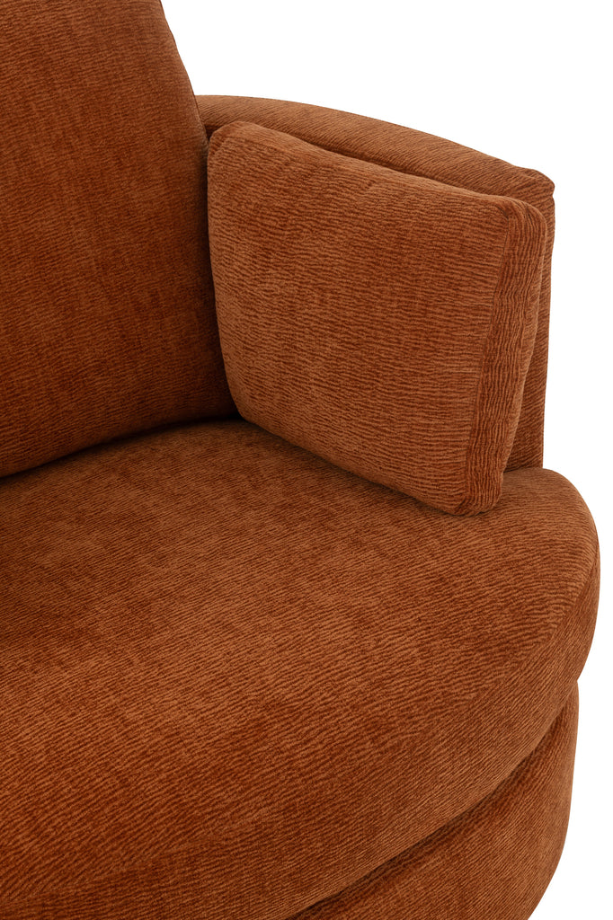 Chair Swivel Poplar Wood/Foam Rusty - Majorr