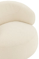 Chair Swivel Round Poplar Wood/Foam Cream - Majorr