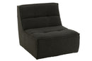 Chair Swivel Square Poplar Wood/Foam Black - Majorr