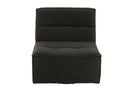 Chair Swivel Square Poplar Wood/Foam Black - Majorr