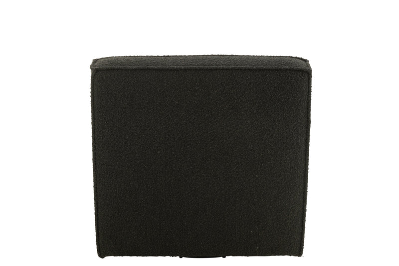 Chair Swivel Square Poplar Wood/Foam Black - Majorr