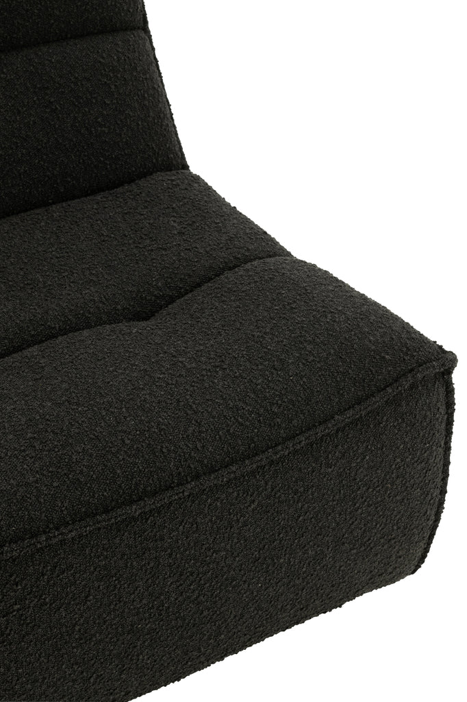 Chair Swivel Square Poplar Wood/Foam Black - Majorr