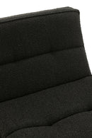Chair Swivel Square Poplar Wood/Foam Black - Majorr