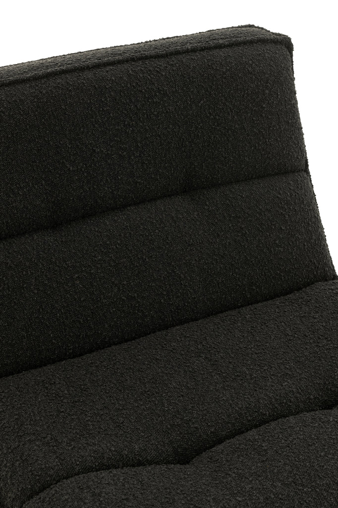 Chair Swivel Square Poplar Wood/Foam Black - Majorr