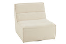 Chair Swivel Square Poplar Wood/Foam Cream - Majorr