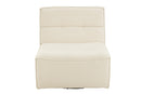 Chair Swivel Square Poplar Wood/Foam Cream - Majorr