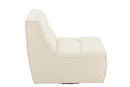 Chair Swivel Square Poplar Wood/Foam Cream - Majorr