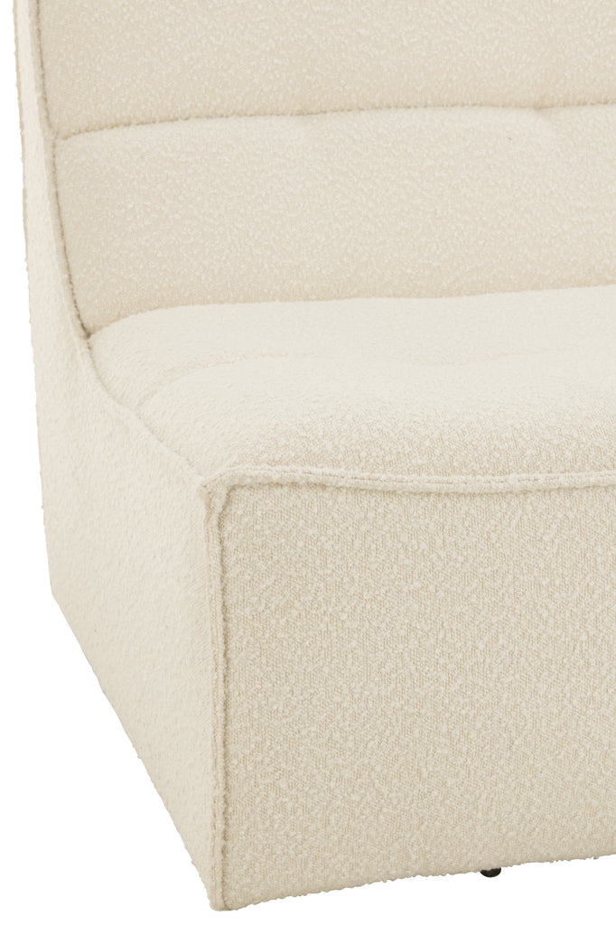 Chair Swivel Square Poplar Wood/Foam Cream - Majorr