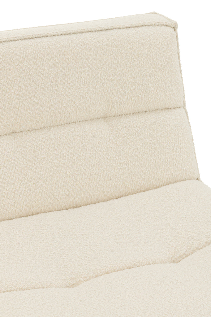 Chair Swivel Square Poplar Wood/Foam Cream - Majorr
