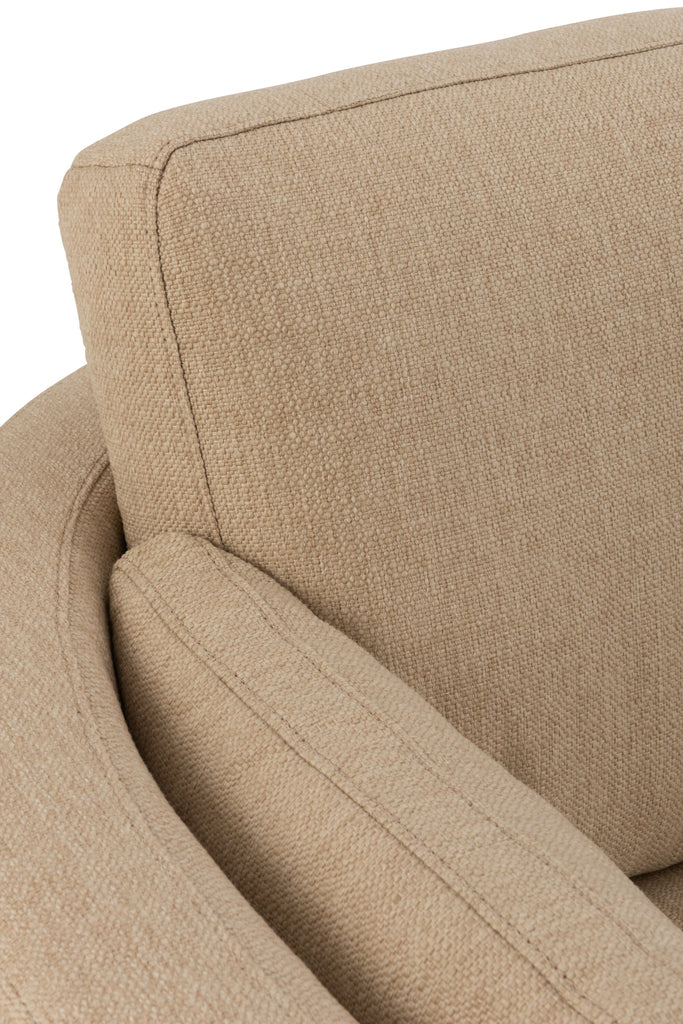 Chair Swivel Wood/Textile Beige - Majorr