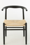 Chair Toon Beech Wood/Rope Black - Majorr