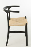 Chair Toon Beech Wood/Rope Black - Majorr
