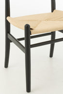 Chair Toon Beech Wood/Rope Black - Majorr