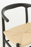 Chair Toon Beech Wood/Rope Black - Majorr