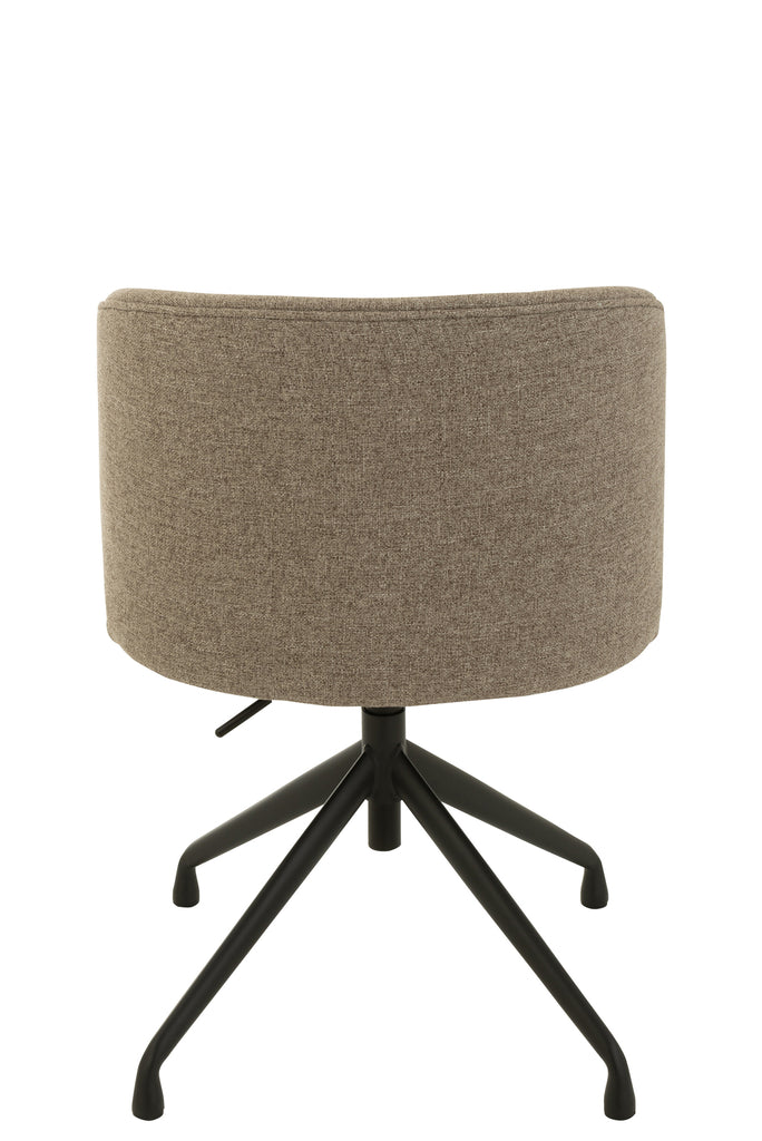 Chair Turn/Up/Down Linen Dark Brown/Beige - Majorr