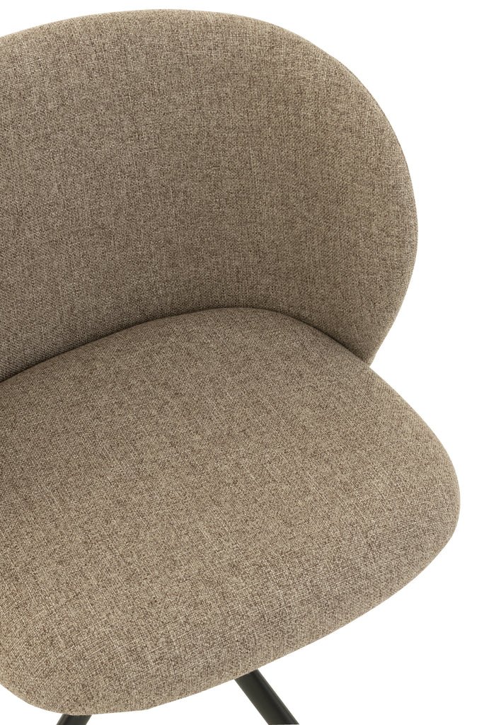 Chair Turn/Up/Down Linen Dark Brown/Beige - Majorr