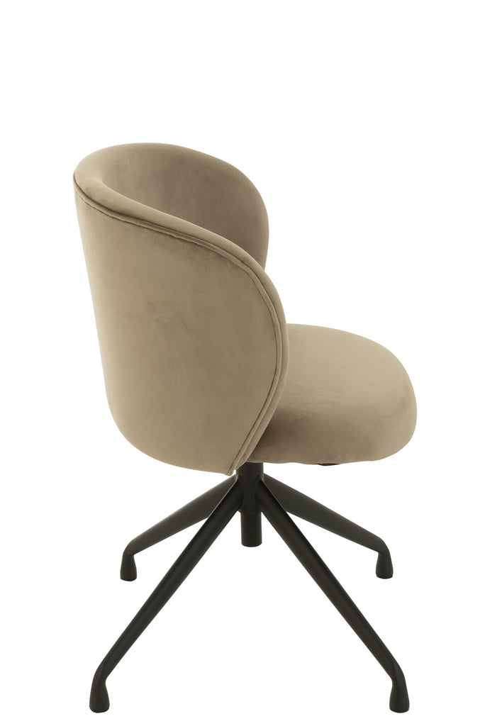 Chair Turn/Up/Down Velvet Dark Grey - Majorr