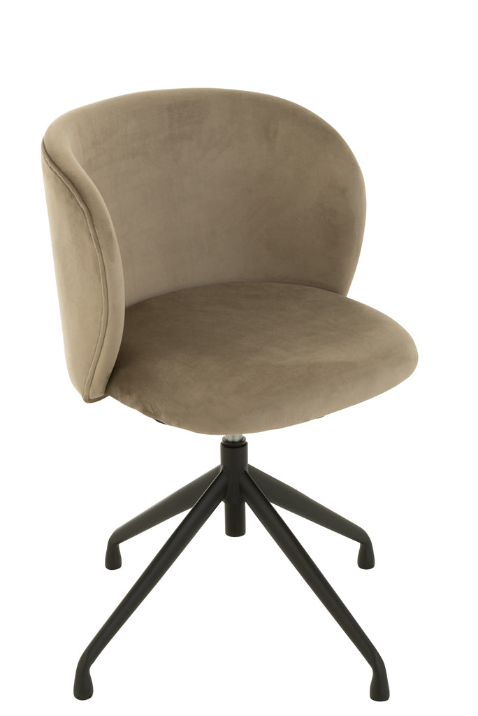 Chair Turn/Up/Down Velvet Dark Grey - Majorr