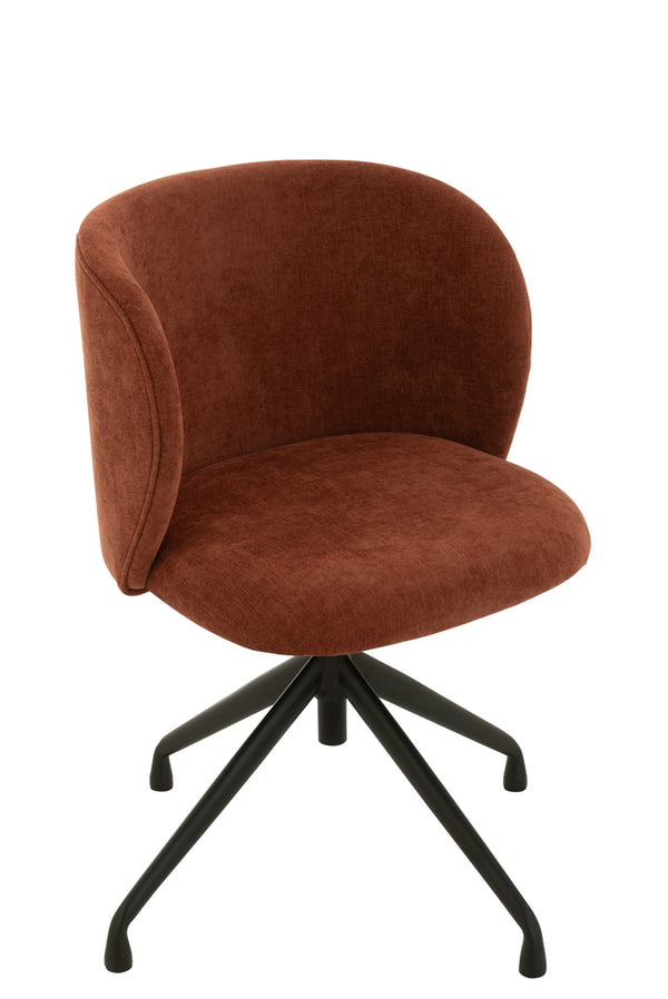 Chair Turn/Up/Down Textile Burgundy - Majorr