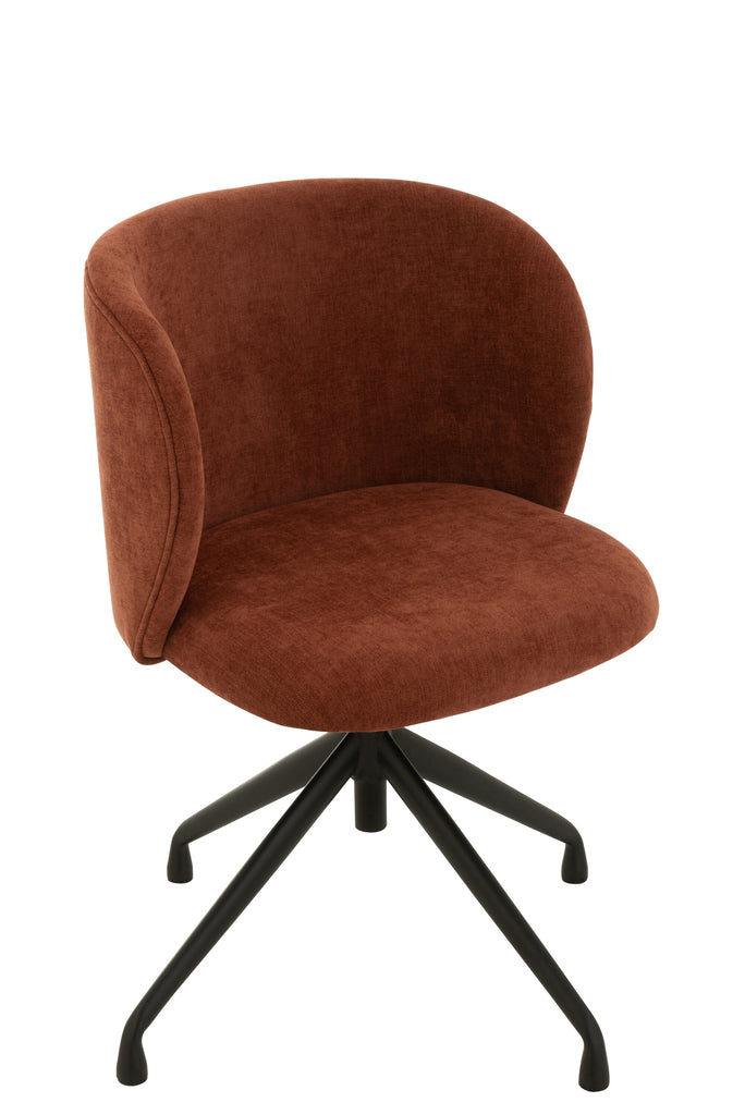 Chair Turn/Up/Down Textile Burgundy - Majorr