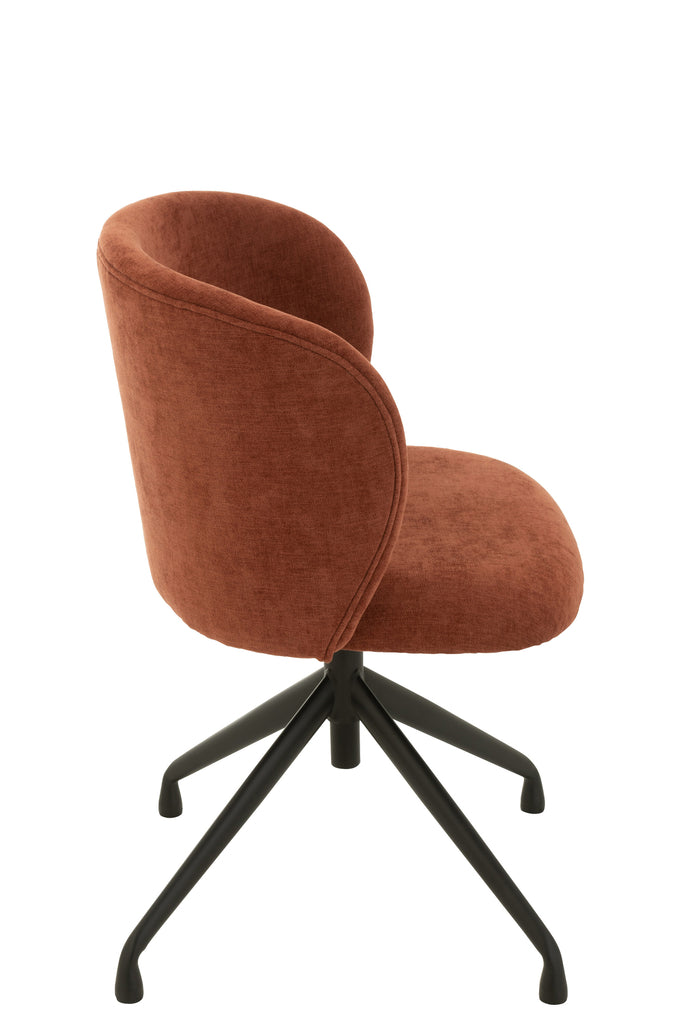 Chair Turn/Up/Down Textile Burgundy - Majorr