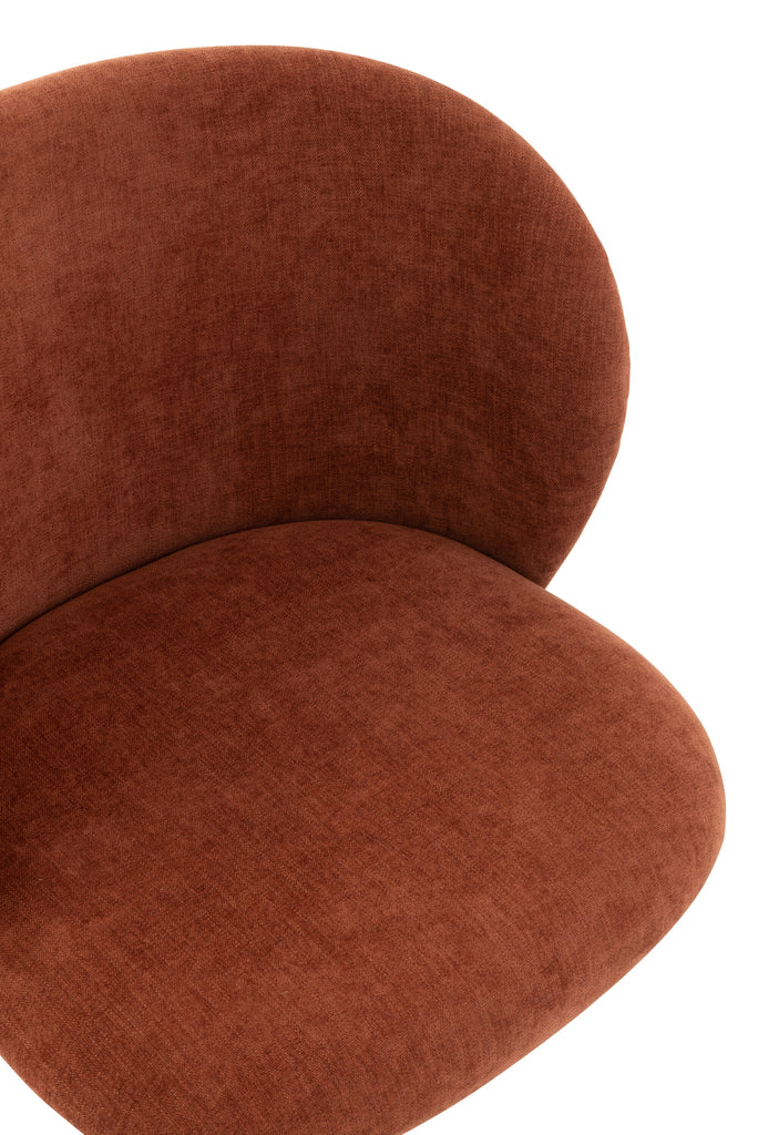 Chair Turn/Up/Down Textile Burgundy - Majorr