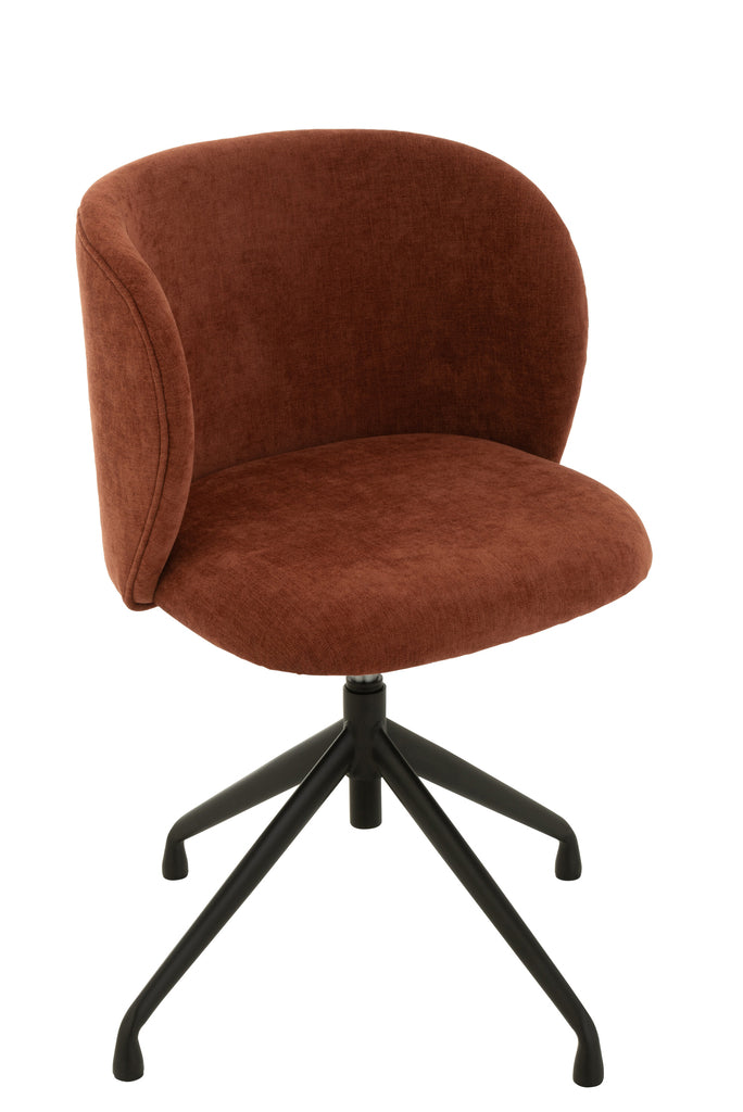 Chair Turn/Up/Down Textile Burgundy - Majorr