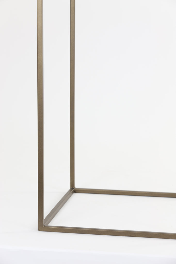 Pillar S/2 33x33x80+38x38x100 cm CHISA wood black-ant bronze - Majorr