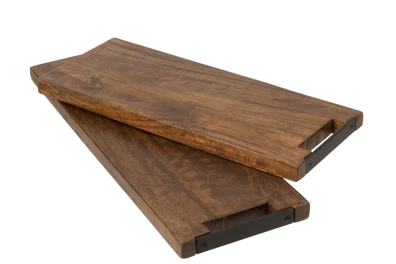 Chopping Board Long Mango Wood Brown Large