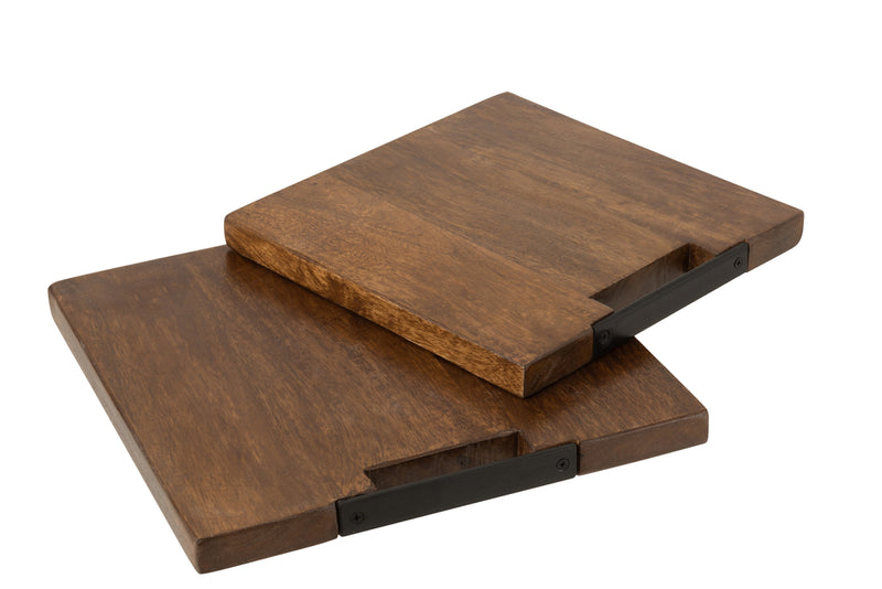 Chopping Board Square Mango Wood Brown Large - Majorr