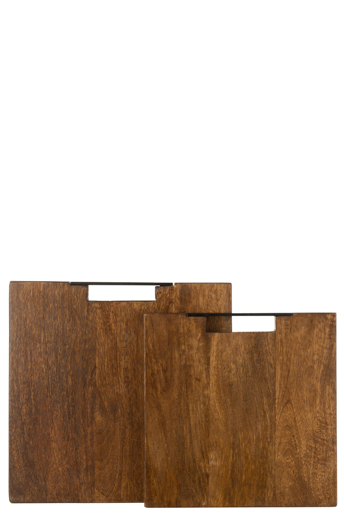 Chopping Board Square Mango Wood Brown Large - Majorr