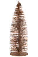 Christmas Tree Deco Glitters Wood Brown Extra Large - Majorr