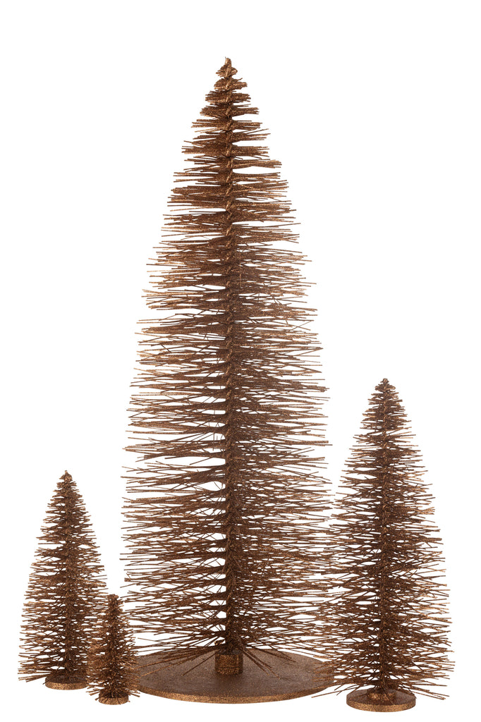 Christmas Tree Deco Glitters Wood Brown Extra Large - Majorr