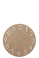 Clock Reed Round White Wash Natural/White Large - Majorr