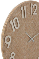 Clock Reed Round White Wash Natural/White Large - Majorr