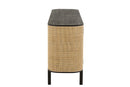 Closet 3 Doors Molly Exotic Wood/Rattan Black - Majorr