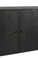 Closet 3 Doors Molly Exotic Wood/Rattan Black - Majorr