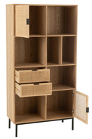 Closet Compartments Mdf/Metal Natural/Black - Majorr