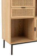 Closet Compartments Mdf/Metal Natural/Black - Majorr